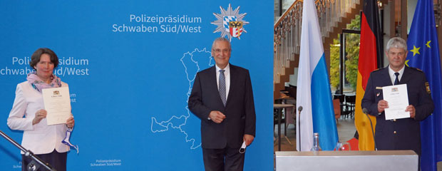 Innenminister Joachim Herrmann mit Werner Strößner und Dr. Claudia Strößner Innenminister Joachim Herrmann mit Werner Strößner und Dr. Claudia Strößner