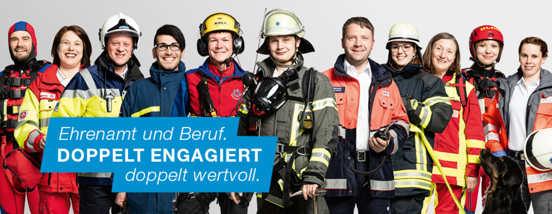 Ehrenamtliche von Feuerwehren, Hilfsorganisationen und THW Ehrenamtliche von Feuerwehren, Hilfsorganisationen und THW